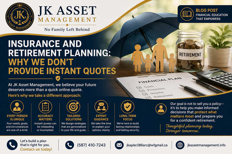 Insurance and Retirement Planning: Why We Don't Provide Instant Quotes